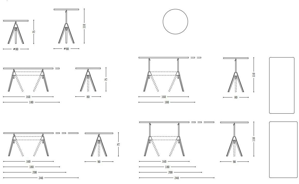 COR Стол для совещаний с регулируемой высотой Level sun-id-1398179 - Вид №8