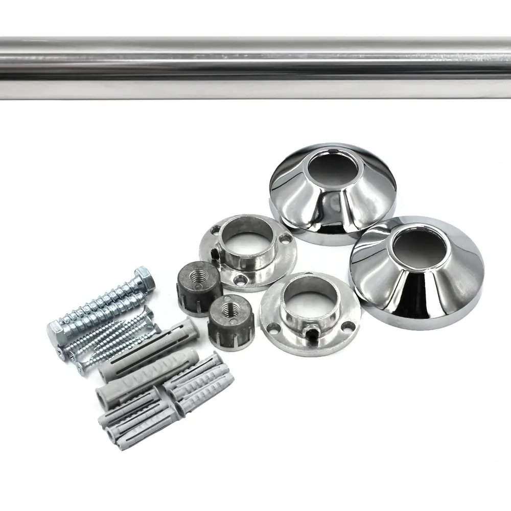 Карниз для ванной Go Go Г-образный 160x70 см нержавеющая сталь цвет хром STLM-2034623 - Вид №2