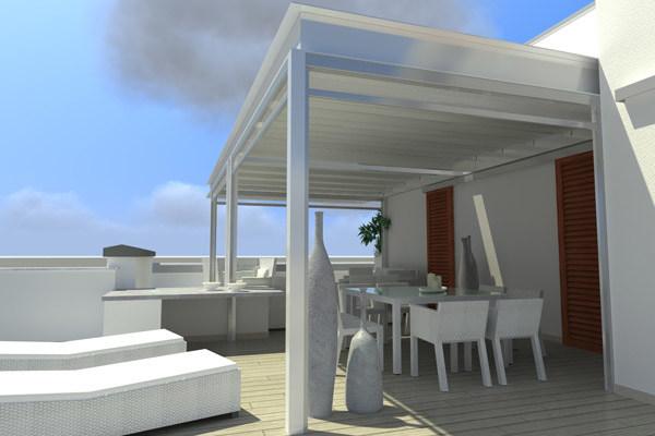 CAGIS Пергола из нержавеющей стали со сдвижной крышкой sun-id-1408845 - Вид №2