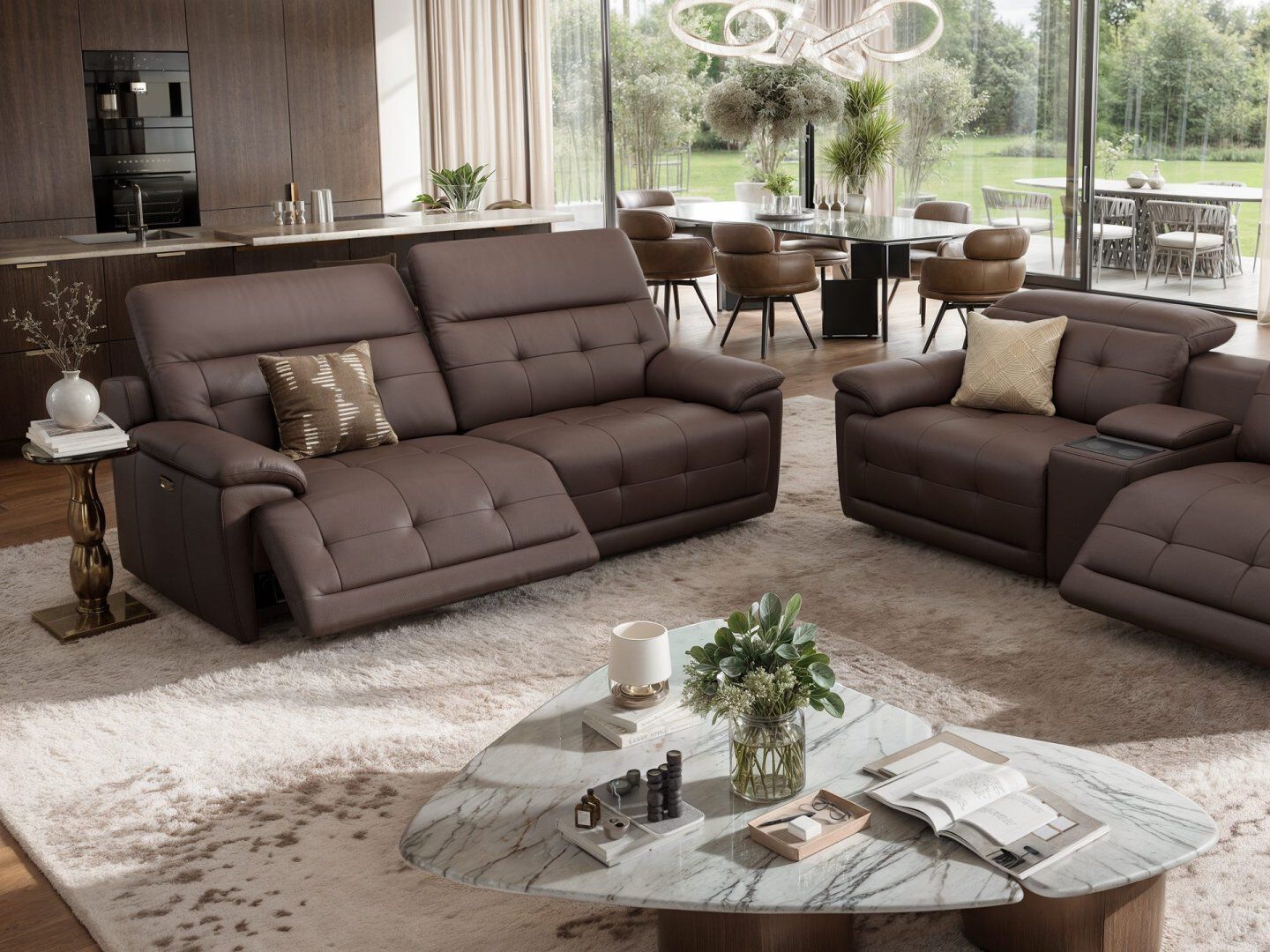 3 местный домашний кинотеатр кожаный диван Sofanella Vegas ARCH-00059144 - Вид №4