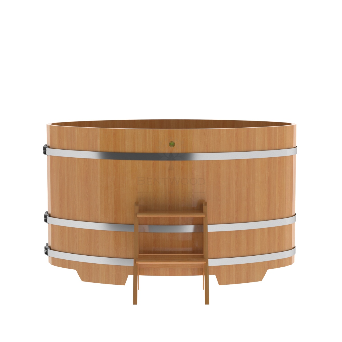 1157 Купель овальная из лиственницы 0,92х1,66х1,0 натуральная премиум Alyarus  - Вид №3