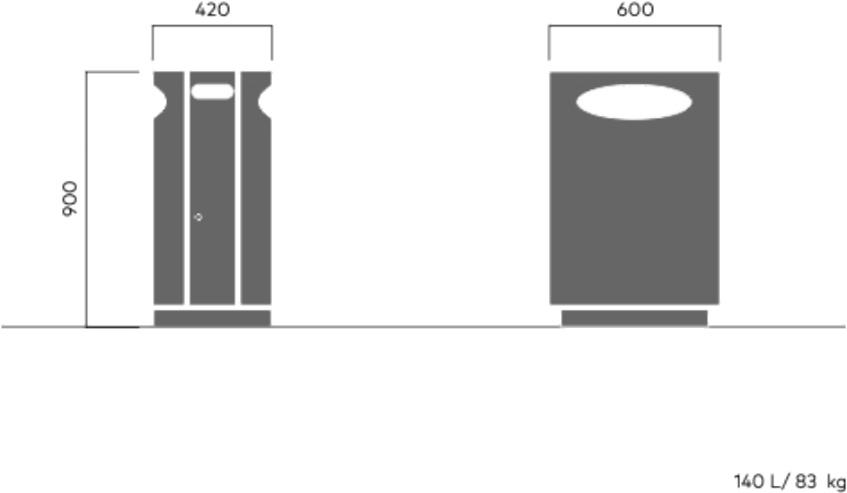 VESTRE Урна из оцинкованной стали с крышкой для улицы Urban sun-id-1420351 - Вид №19