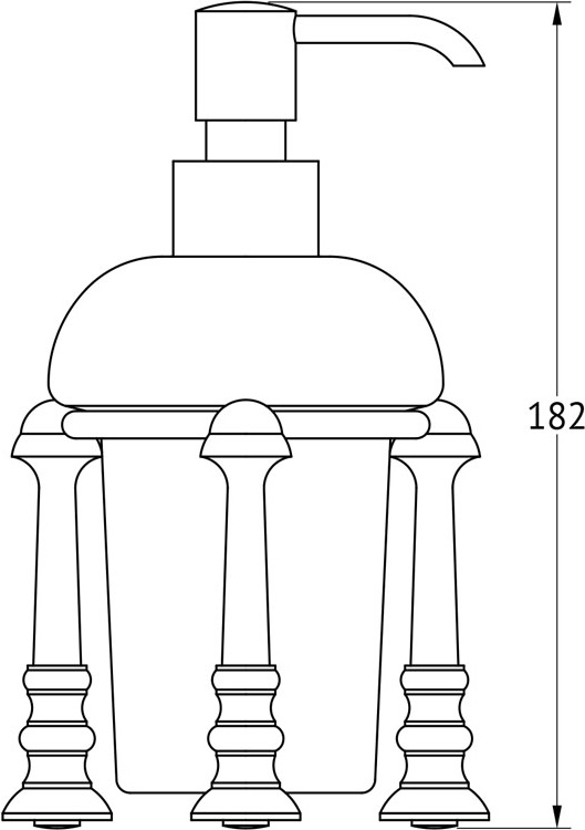 STI 229 Держатель дозатора жидкого мыла настольный 3SC STILMAR GOLD Treesseci 3SC - Вид №1