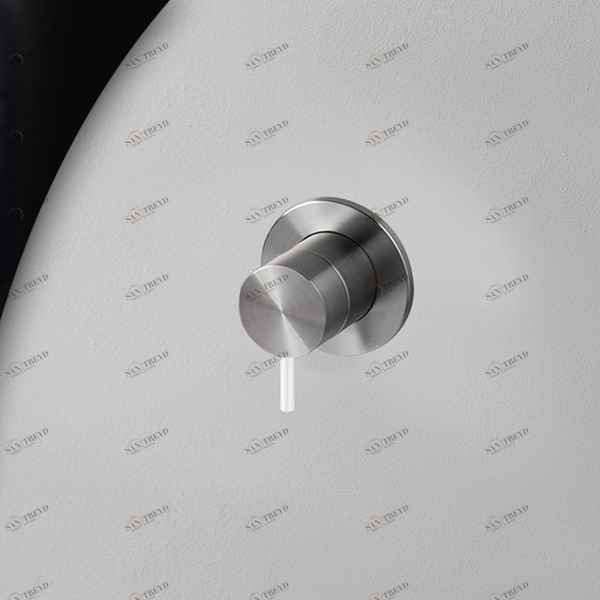 Смеситель для душа сталь матовая с белой ручкой Toki Radomonte TKI8SCIL21