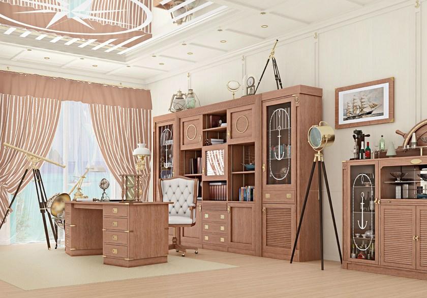 Caroti Стеллаж из лакированного дерева настенный с ящиками Regent Prop. 845 - Вид №5