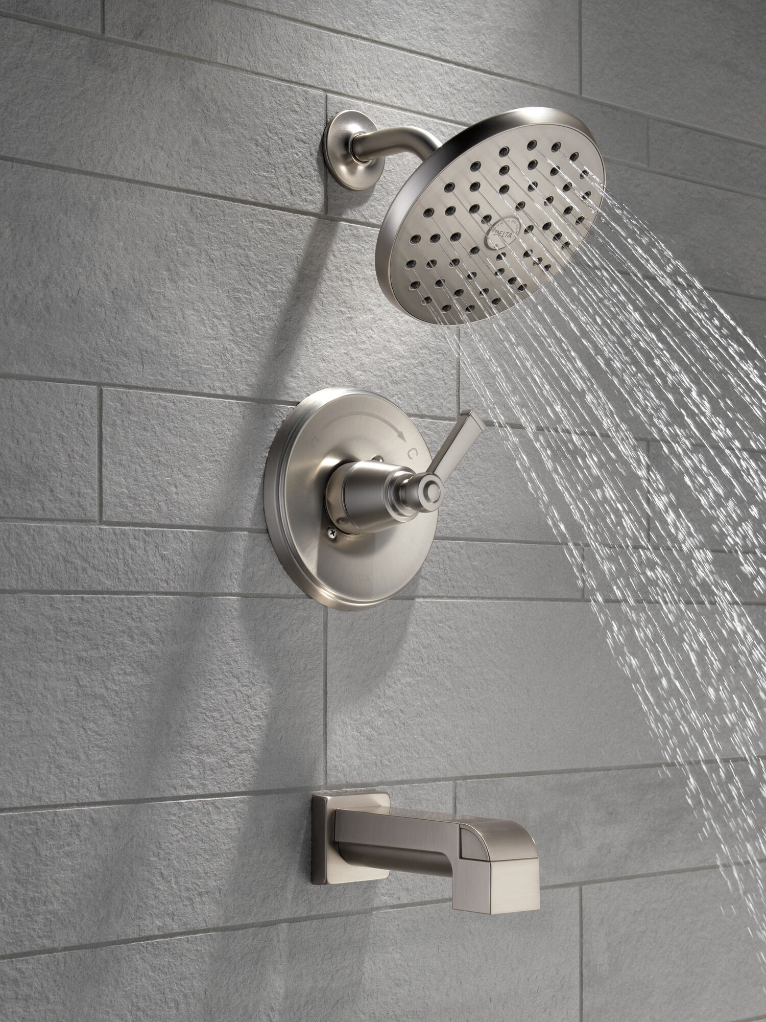 144742-SP Для ванны и душа Monitor® серии 14 Delta Faucet Emmett Матовый никель Spotshield  - Вид №4