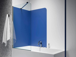 Алюминиевая и стеклянная фиксированная стена ванны