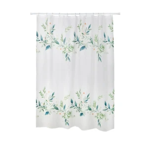 89380334 Штора для ванной Iddis Leaves LM13P18i11 200x180 см полиэстер цвет белый