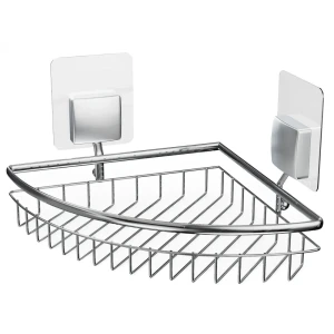 Полка для ванной угловая Lemer You Color на клею сталь цвет хром