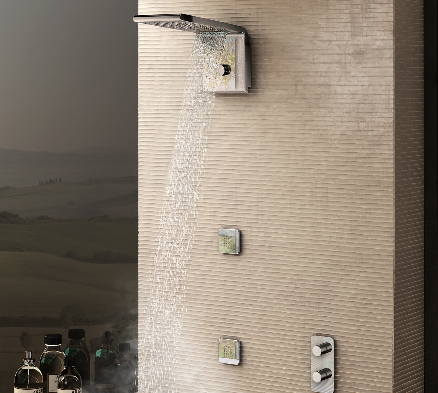 I00590 Потолочный & настенный душ Syncro-Neb 3 Sprays BOSSINI  - Вид №7