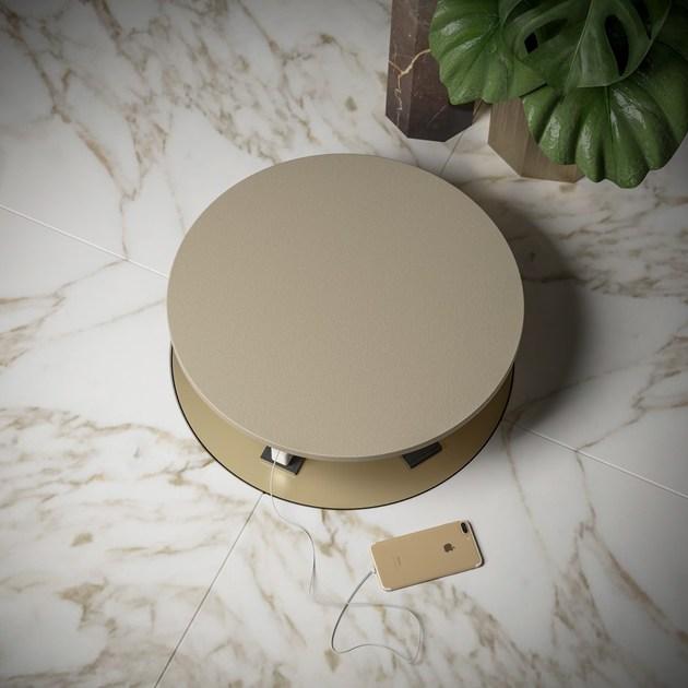 PROF Круглый стол для переговоров из мрамора с кабельной разводкой Block 2.0 sun-id-1510053 - Вид №2