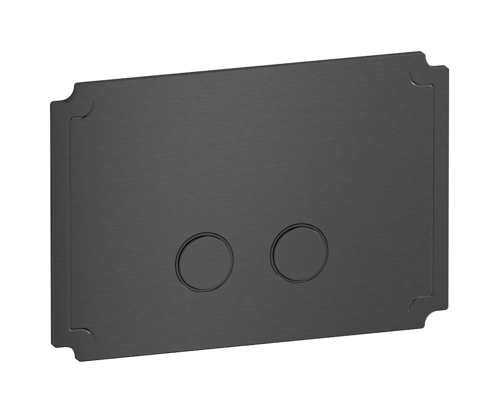 Кнопка смыва для бачка "HERMES" с двойным сливом WE ARE IB bb002cs Brushed Black Chrome Bye Bye