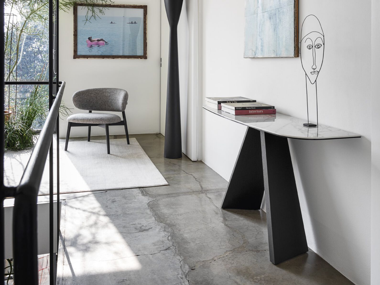 Керамическая консоль полумесяца Calligaris Икар ARCH-00018673 - Вид №1