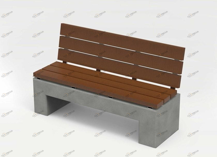 CO33 Бетонная скамья со спинкой Angulus sun-id-1348950