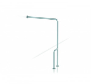 GW11 13 04 01 Genwec Правая штанга из сатинированной нержавеющей стали под углом 90º от стены до пола