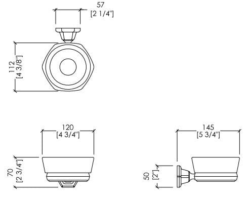 Керамическая и латунная настенная мыльница Devon&Devon юбилей ARCH-00147959 - Вид №2