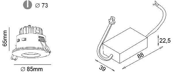 Terzo Light Встраиваемый алюминиевый светодиодный светильник  C71.1ww._._  - Вид №3