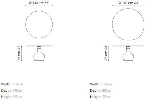 Bonaldo Круглый стол из хрусталя с мраморным основанием sun-id-1507965 - Вид №4