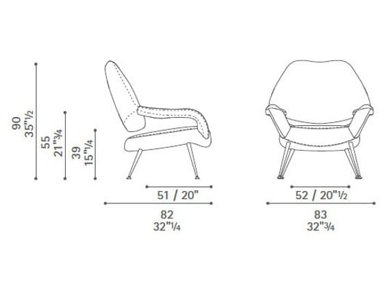 Кресло с подлокотниками Poltrona Frau коллекция-диваны и кресла ARCH-00042824 - Вид №5
