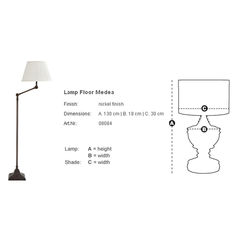 Торшер 108082 от Eichholtz EICHHOLTZ  246391 Белый;бронза  - Вид №2