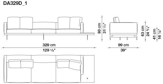 B&B Italia 3-х местный тканевый диван Dock sun-id-1376507 - Вид №176
