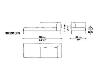 Кожаный угловой диван B&B Italia Michel ARCH-00098797 - Вид №29