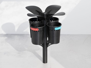 Наружные металлические стойки для мусора для утилизации отходов