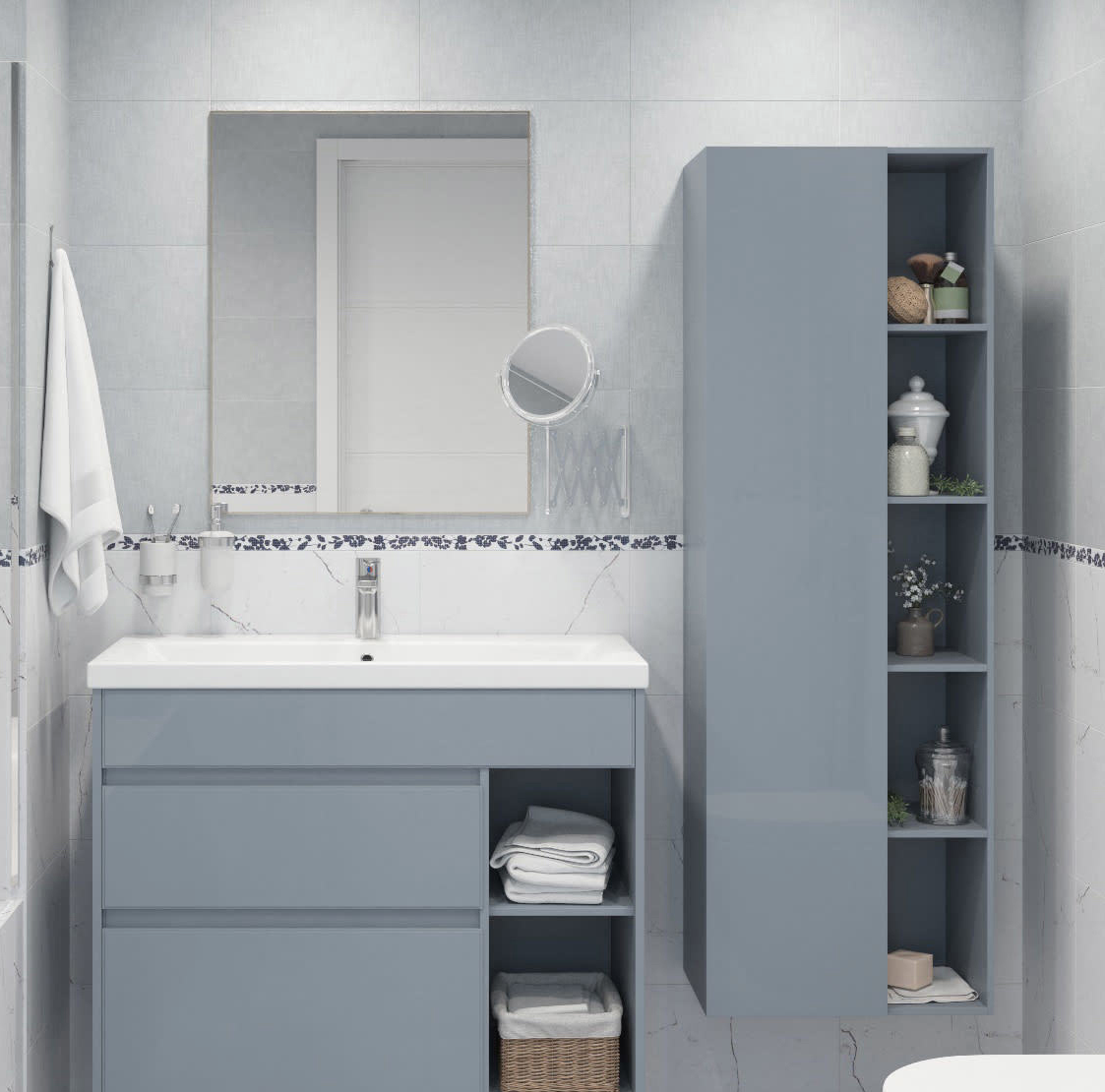 11612301 Зеркало NNK010 без полки 70 см Бытовое зеркало STLM-0001321 Santreyd 