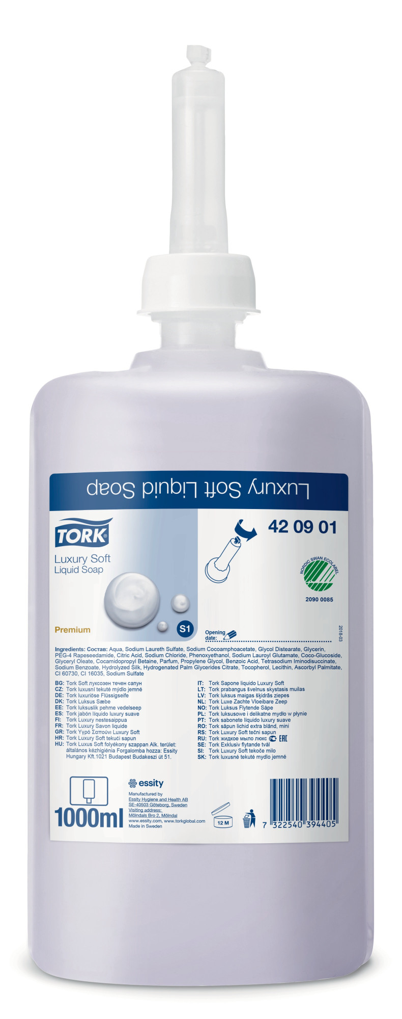 42090138 Роскошное и нежное жидкое мыло Tork 