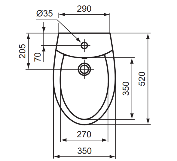 W820461 Биде подвесное VIDIMA SIRIUS - Вид №2