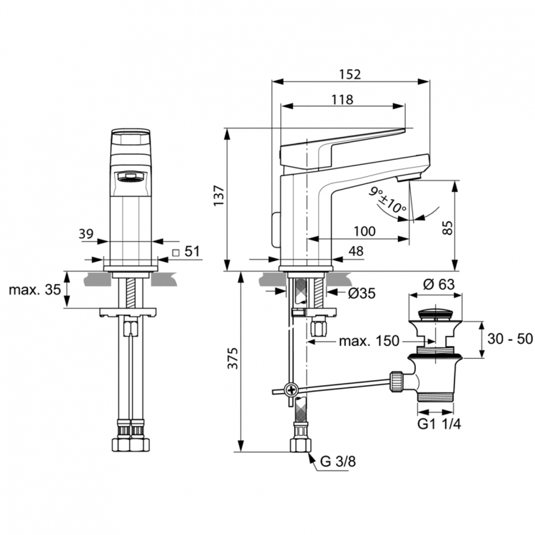 A6330AA Смеситель для раковины Ideal Standard TONIC II - Вид №7