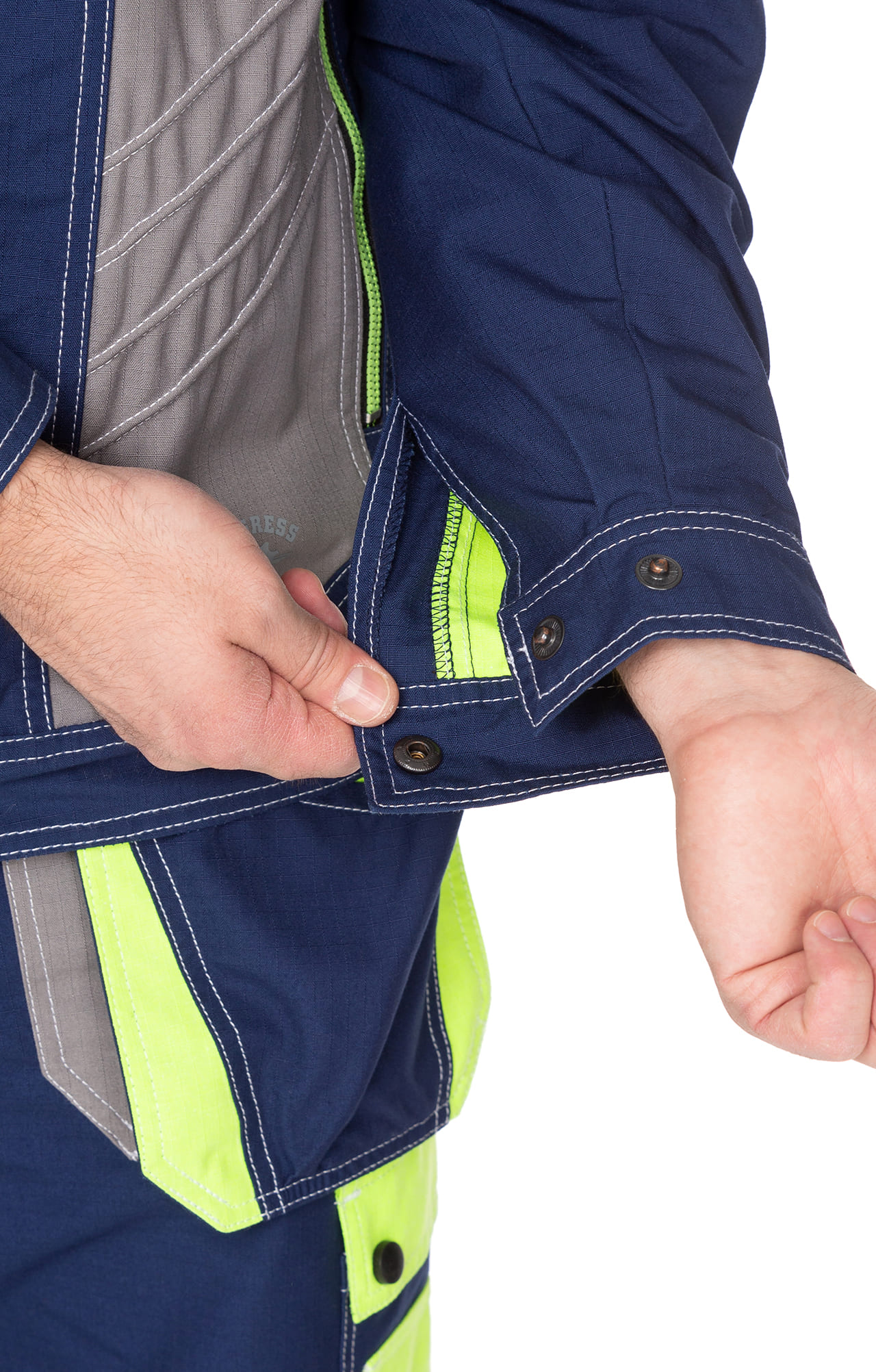 68844 Костюм "Прогресс" темно-синий с серым лимон  Летняя спецодежда  размер 52-54/170-176  - Вид №13