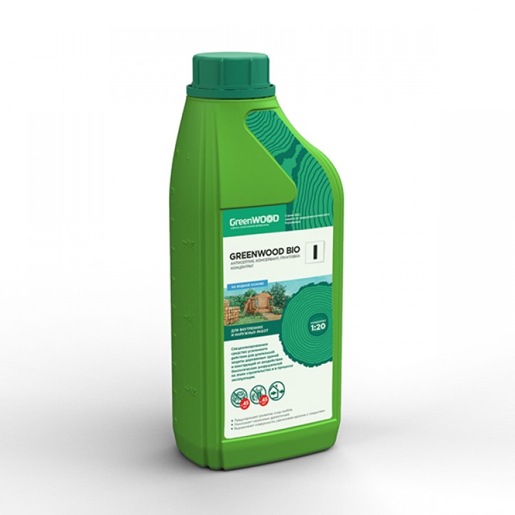 GWB-IK/01 GreenLAB GREENWOOD BIO I Концентрат 1:20, 1 л, антисептик, консервант, грунтовка 