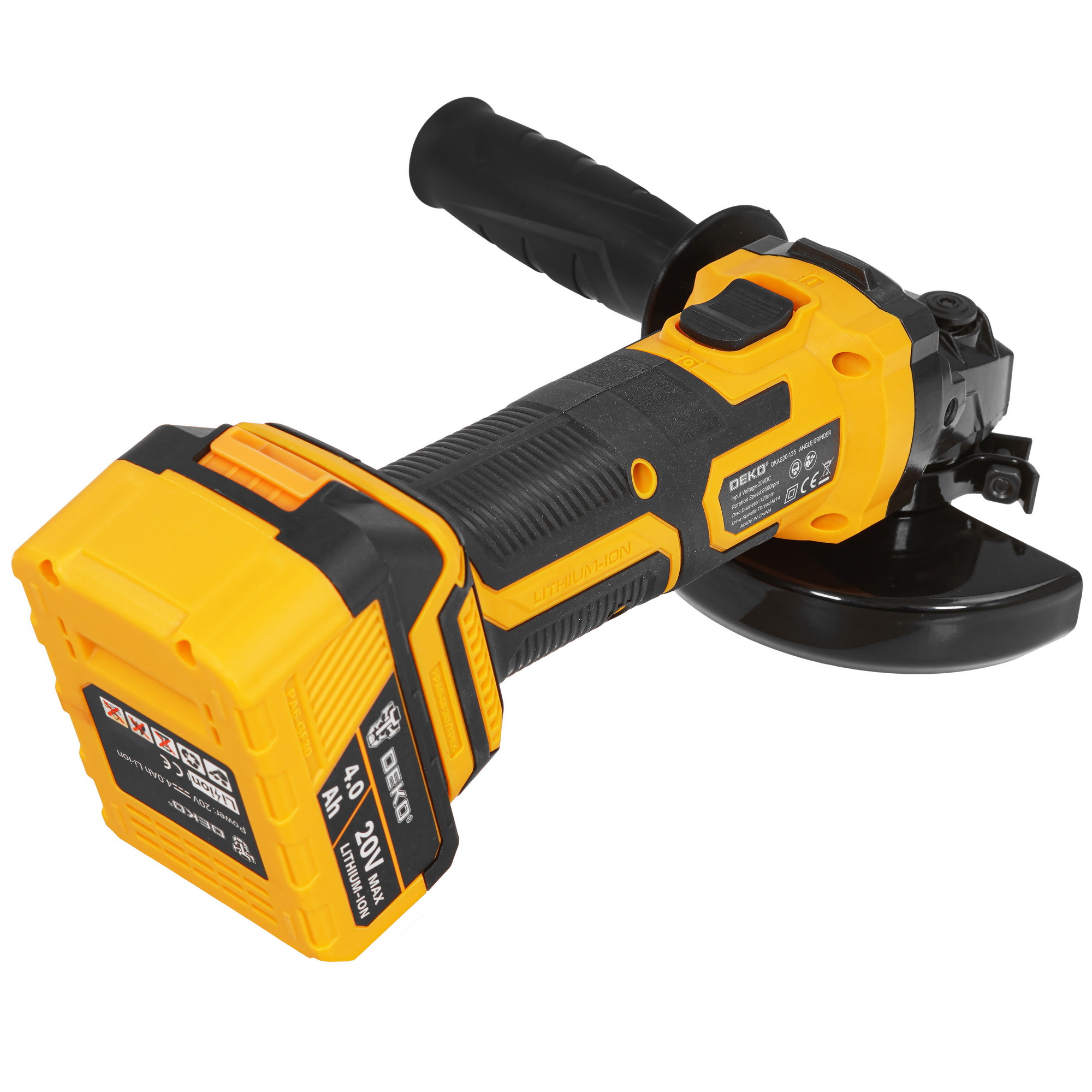 Углошлифовальная машина (УШМ) DEKO DKAG20-125 MAX 20V 5407852 STDN-0053292 - Вид №1