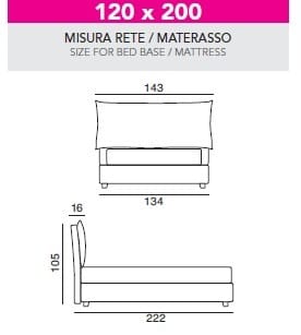 Односпальная кровать с мягким изголовьем Twils Blanca ARCH-00063851 - Вид №10