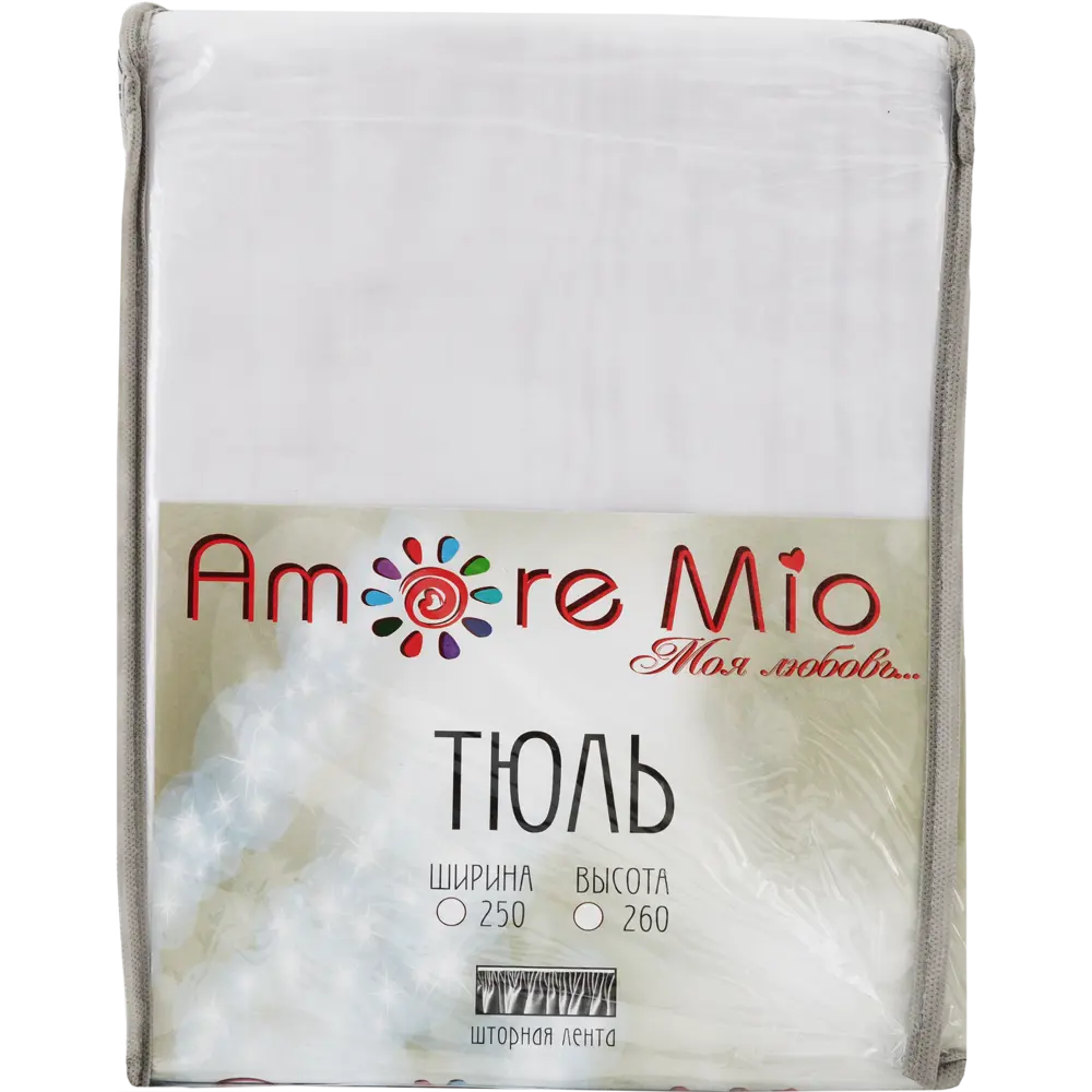 Тюль на ленте «Вышивка», 250x260 см, полоски, цвет серый AMORE MIO STLM-2001556 - Вид №6