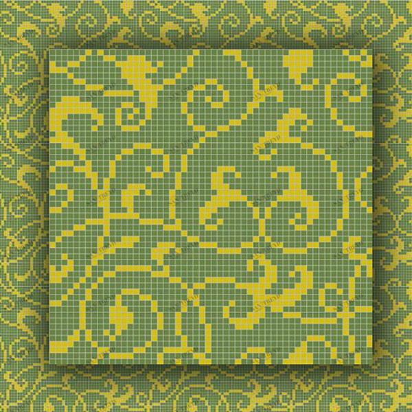 МОЗАИКА ИЗ СТЕКЛА MZ-01 GREEN&GMC ALMA ПАННО 15 MZ01GREENGMC