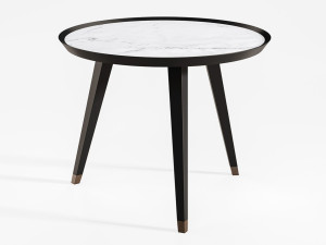 Низкий столик из мрамора и металла