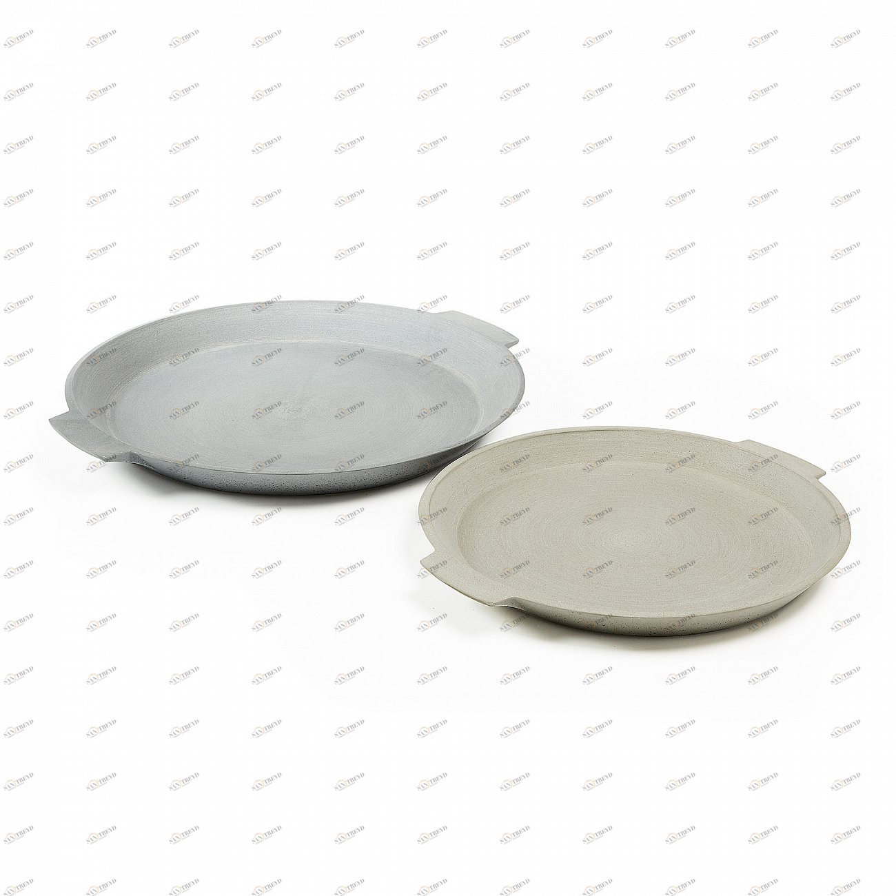 Блюда серые из цемента 2 штуки Stefy от La Forma LA FORMA STEFY 00-3864737 Серый 