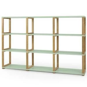 Стеллаж Tenzo Art, 118x178x36 см, дуб, зеленый