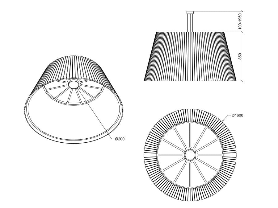 Рециркулированный пластичный акустический подвесной светильник IMPACT ACOUSTIC® SPARK ARCH-00120780 - Вид №12