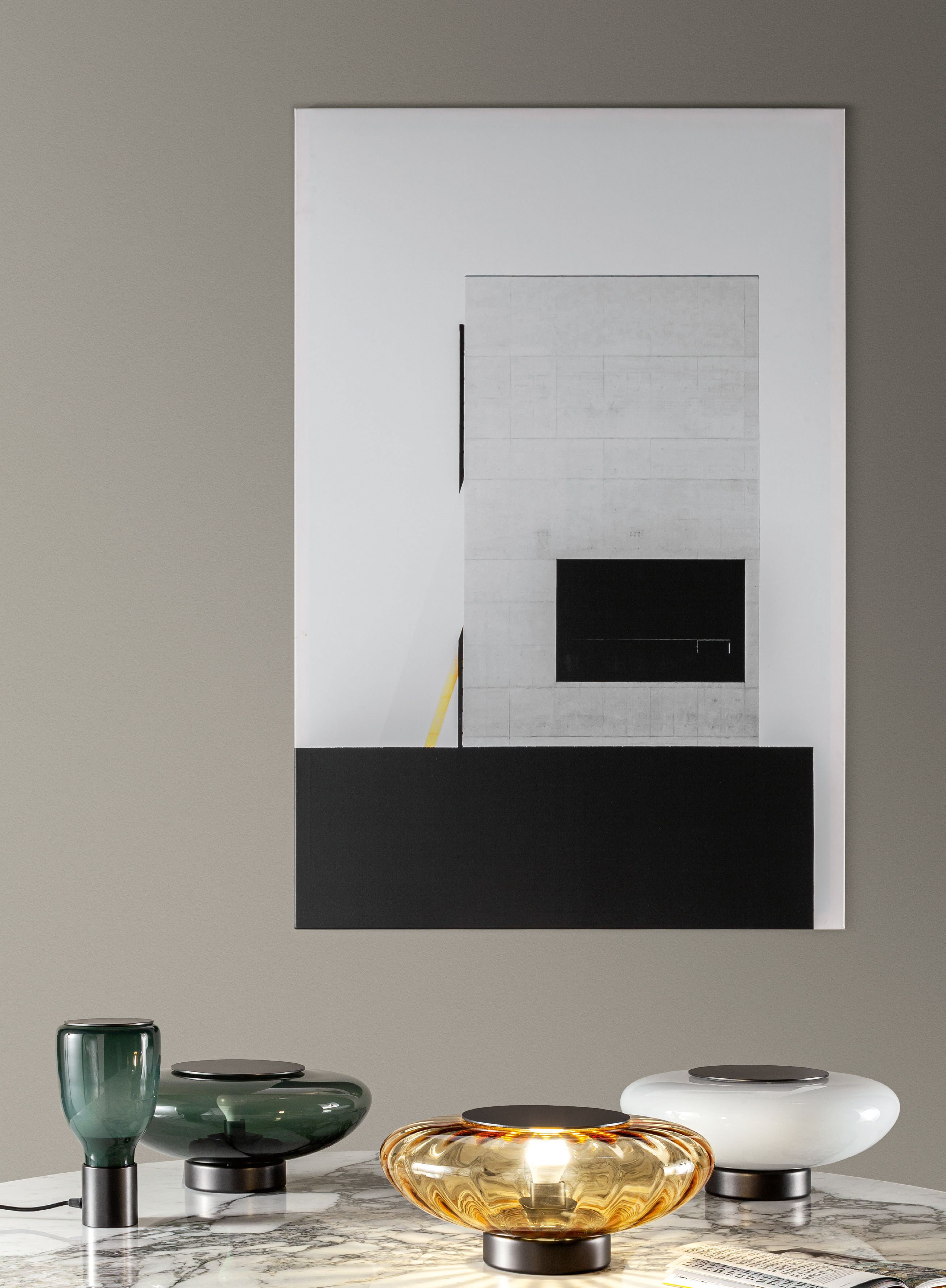 Настольная лампа из дутого стекла BONALDO акварели ARCH-00107431 - Вид №2