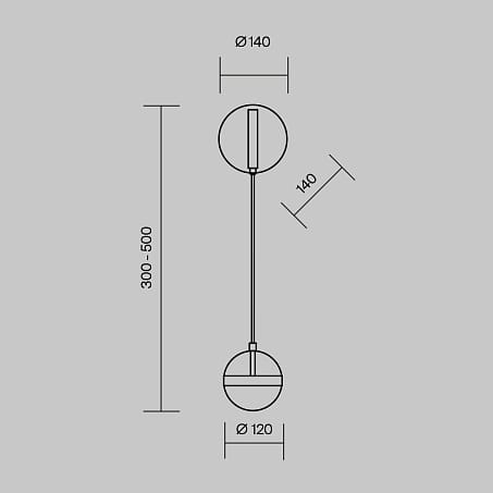 Металлический светодиодный настенный светильник Maytoni AREA ARCH-00124083 - Вид №6