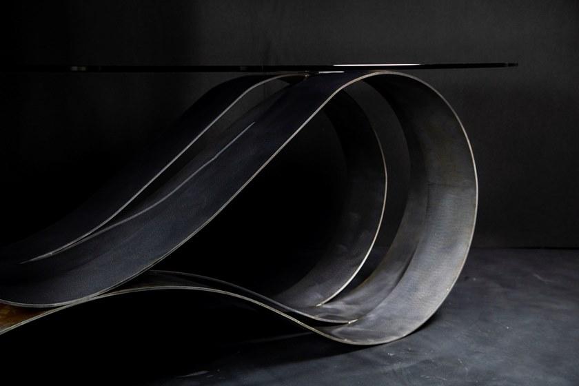 Unica by Tecnotelai Стол из нержавеющей стали и стекла Onde sun-id-1351102 - Вид №7