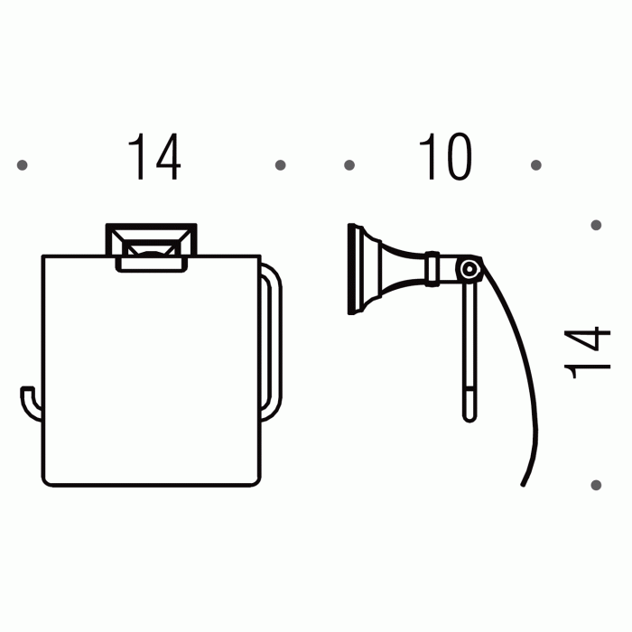 B3291 Держатель туалетной бумаги с крышкой (хром) COLOMBO PORTOFINO Colombo Design - Вид №2