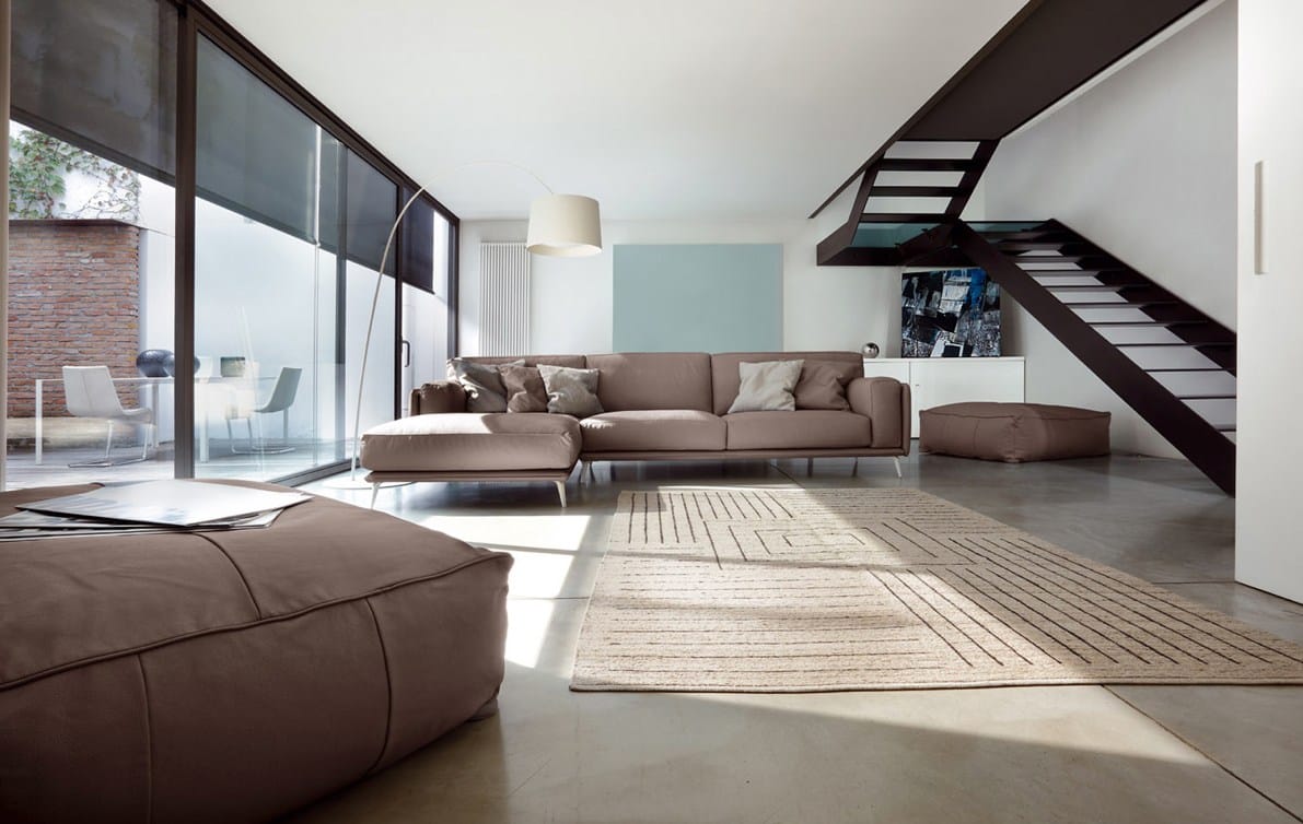 Кожаный угловой диван Ditre Italia Kris ARCH-00134031 - Вид №1