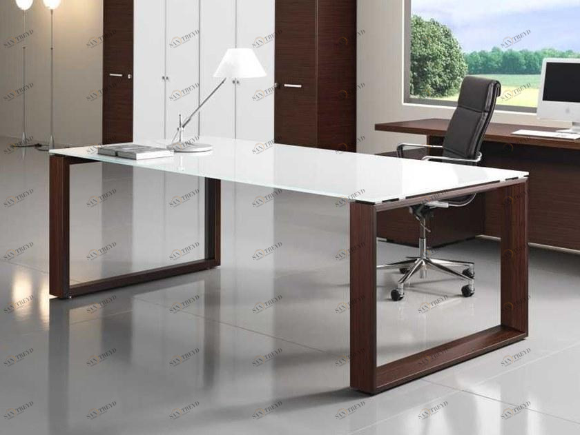 Bralco Прямоугольный письменный стол из стекла Arche sun-id-1514297