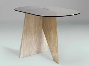 Paolo Castelli Низкий стол из розового мрамора и цветного стекла