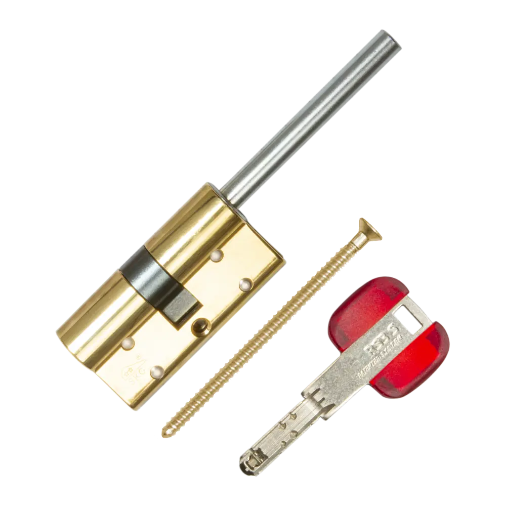 Цилиндр Cisa RS3 OL3S7-87.66, 55x10x25 мм, ключ/шток, цвет латунь, без вертушки STLM-2131165 - Вид №1