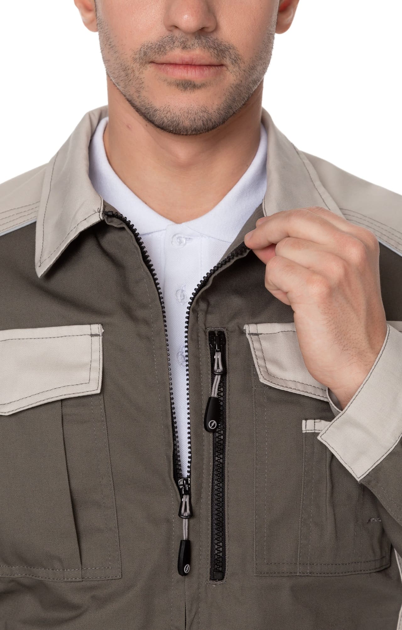 4957105 Костюм  NEW серый хаки с серым песком STATUS  Летняя спецодежда  размер 60-62/170-176  - Вид №17